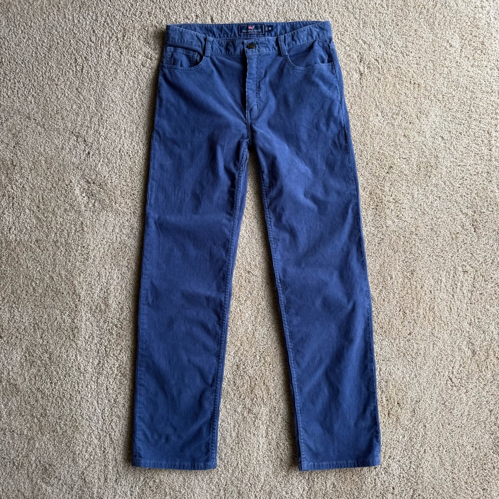 Vineyard Vines Boys Corduroy Pants Size 16 Blue Straight Casual Preppy - Picture 3 of 8